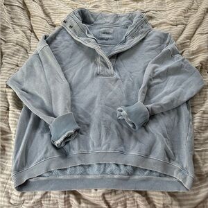 Aerie Textured Gray Pullover